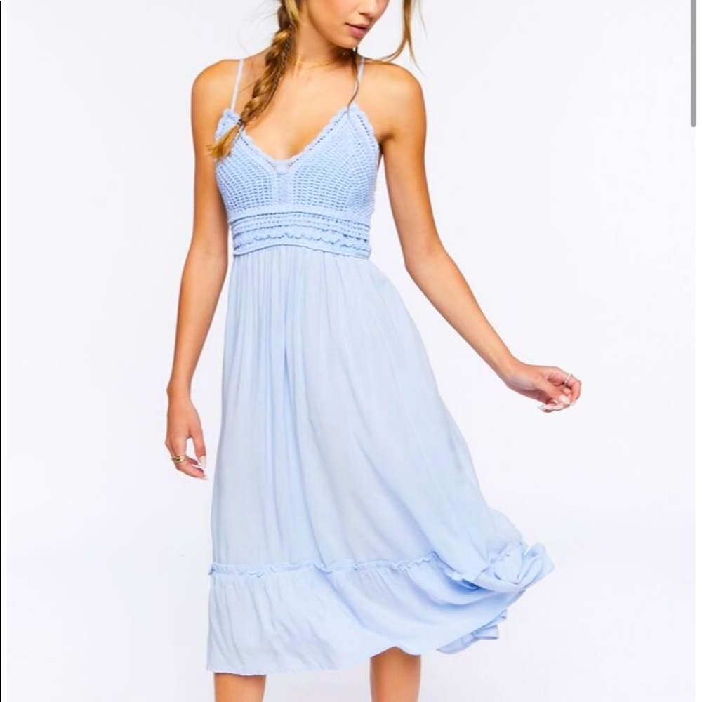 Light blue midi dress 👗